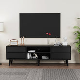 Bellemave® 63" TV Stand Features Vintage - style and Bevel Design with 4 Drawers - Bellemave